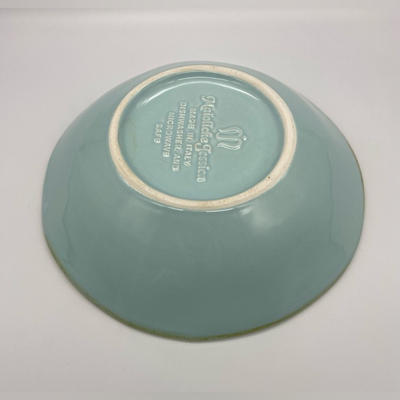 Maioliche Jessica Turquoise Soup Pasta Bowl 9in - Picture 4 of 10